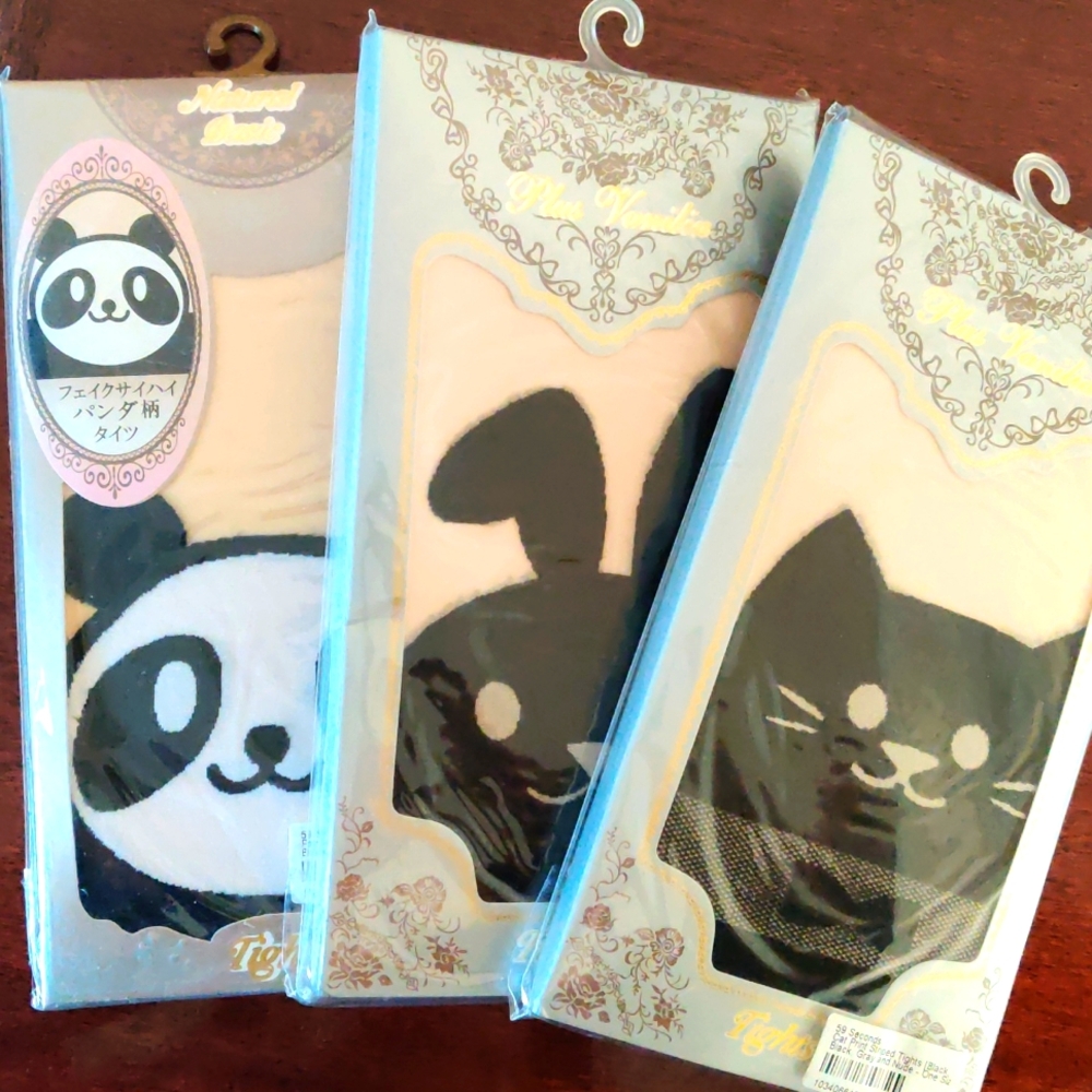 Panda Print, Rabbit Print, Cat Print Tights